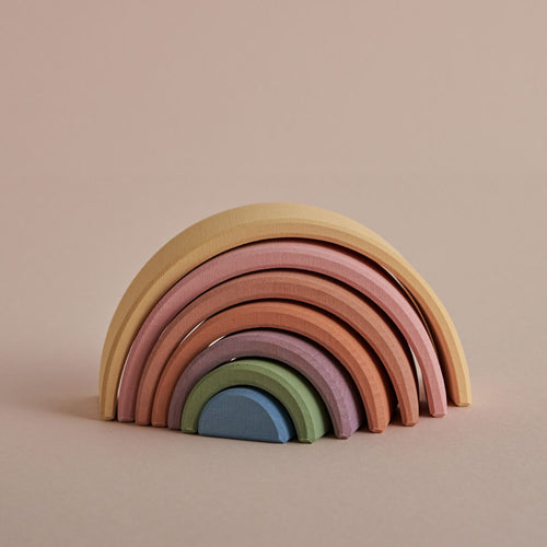 Wooden Arch Stacker - Pastel Earth