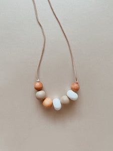 Shell Silicone + Wood Necklace
