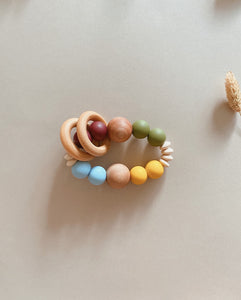 SOLEIL | Silicone + Wood Teether Rattle